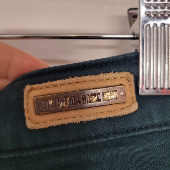 Zara Basic Jeans Men Dark Green Skinny straight size 38 - Picture 3 of 8